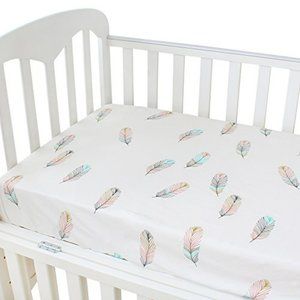 Life Tree feather crib sheet & changing pad cover set.